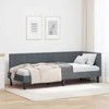 Lova Kampinė lovos konstrukcija Tamsiai pilka 80 cm x 200 cm Aksomas