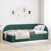 Lova Kampinė lovos konstrukcija Tamsiai žalia 90 cm x 200 cm Aksomas