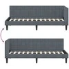 Lova Kampinė lovos konstrukcija Tamsiai pilka 80 cm x 200 cm Aksomas