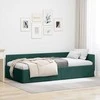 Lova Kampinė lovos konstrukcija Tamsiai žalia 80 cm x 200 cm audinys