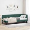 Lova Kampinė lovos konstrukcija Tamsiai žalia 80 cm x 200 cm Aksomas