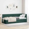 Lova Kampinė lovos konstrukcija Tamsiai žalia 80 cm x 200 cm Aksomas