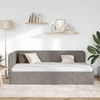 Lova Kampinė lovos konstrukcija Taupe 100 x 200 cm audinys