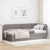 Lova Kampinė lovos konstrukcija Taupe 100 x 200 cm audinys