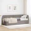 Lova Kampinė lovos konstrukcija Taupe 80 x 200 cm audinys
