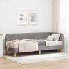Lova Kampinė lovos konstrukcija Taupe 80 x 200 cm audinys