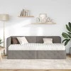 Lova Kampinė lovos konstrukcija Taupe 80 x 200 cm audinys