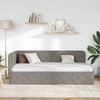 Lova Kampinė lovos konstrukcija Taupe 90 x 200 cm audinys