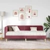 Lova Kampinė lovos konstrukcija Vyno raudona 80 x 200 cm audinys