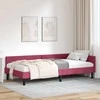 Lova Kampinė lovos konstrukcija Vyno raudona 90 cm x 190 cm Aksomas