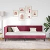 Lova Kampinė lovos konstrukcija Vyno raudona 80 cm x 200 cm Aksomas