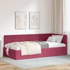 Lova Kampinė lovos konstrukcija Vyno raudona 90 cm x 200 cm Aksomas