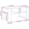 Lova Kavos staliukas Betono pilka 92 x 53 x 45 cm Apdirbta mediena