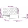 Lovos rėmas su galvūgalio Kreminė 200 x 200 cm audinys