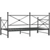 kušetė su kušete be čiužinio Juodas 100x200 cm Plienas