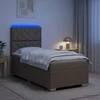 Lova LED lovos čiužinys su LED apšvietimu Taupe 100 x 200 cm Audinys