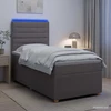 Lova LED lovos čiužinys su LED apšvietimu Taupe 90 x 190 cm Audinys