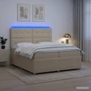 Lova LED lovos čiužinys su LED apšvietimu Kreminė 200 x 200 cm