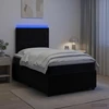 Lova LED lovos čiužinys su LED apšvietimu Juoda 120 x 200 cm Aksomas