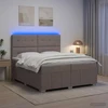 Lova LED lovos čiužinys su LED apšvietimu Taupe 200 x 200 cm Audinys