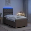 Lova LED lovos čiužinys su LED apšvietimu Taupe 90 x 200 cm Audinys