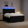 Lova LED lovos čiužinys su LED apšvietimu Juoda 200 x 200 cm Audinys
