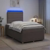 Lova LED lovos čiužinys su LED apšvietimu Taupe 120 x 200 cm Audinys