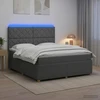 Lova LED lovos čiužinys su LED apšvietimu Tamsiai pilka 160 x 200 cm