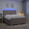 Lova LED lovos čiužinys su LED apšvietimu Taupe 160 x 200 cm Audinys