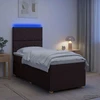Lova LED lovos čiužinys su LED apšvietimu Tamsiai rudas 90 x 200 cm