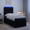 Lova LED lovos čiužinys su LED apšvietimu Juoda 80 x 200 cm Aksomas