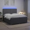 Lova LED lovos čiužinys su LED apšvietimu Tamsiai pilka 200 x 200 cm