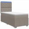 Lova LED lovos čiužinys su LED apšvietimu Taupe 90 x 200 cm Audinys