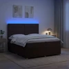 Lova LED lovos čiužinys su LED apšvietimu Tamsiai rudas 200 x 200 cm