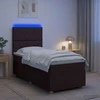Lova LED lovos čiužinys su LED apšvietimu Tamsiai rudas 90 x 190 cm