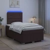 Lova LED lovos čiužinys su LED apšvietimu Tamsiai rudas 120 x 190 cm