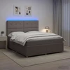 Lova LED lovos čiužinys su LED apšvietimu Taupe 180 x 200 cm Audinys