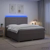 Lova LED lovos čiužinys su LED apšvietimu Taupe 180 x 200 cm Audinys