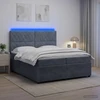 Lova LED lovos čiužinys su LED apšvietimu Tamsiai pilka 200 x 200 cm