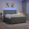 Lova LED lovos čiužinys su LED apšvietimu Šviesiai pilka Audinys