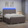 Lova LED lovos čiužinys su LED apšvietimu Taupe 140 x 190 cm Audinys