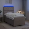 Lova LED lovos čiužinys su LED apšvietimu Taupe 90 x 190 cm Audinys