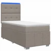 Lova LED lovos čiužinys su LED apšvietimu Taupe 100 x 200 cm Audinys