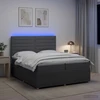 Lova LED lovos čiužinys su LED apšvietimu Tamsiai pilka 200 x 200 cm