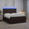 Lova LED lovos čiužinys su LED apšvietimu Tamsiai rudas 180 x 200 cm