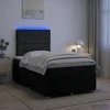 Lova LED lovos čiužinys su LED apšvietimu Juoda 120 x 190 cm Audinys
