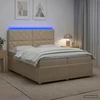 Lova LED lovos čiužinys su LED apšvietimu Kreminė 200 x 200 cm