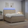 Lova LED lovos čiužinys su LED apšvietimu Kreminė 160 x 200 cm