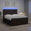 Lova LED lovos čiužinys su LED apšvietimu Tamsiai rudas 180 x 200 cm