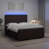 Lova LED lovos čiužinys su LED apšvietimu Tamsiai rudas 140 x 190 cm